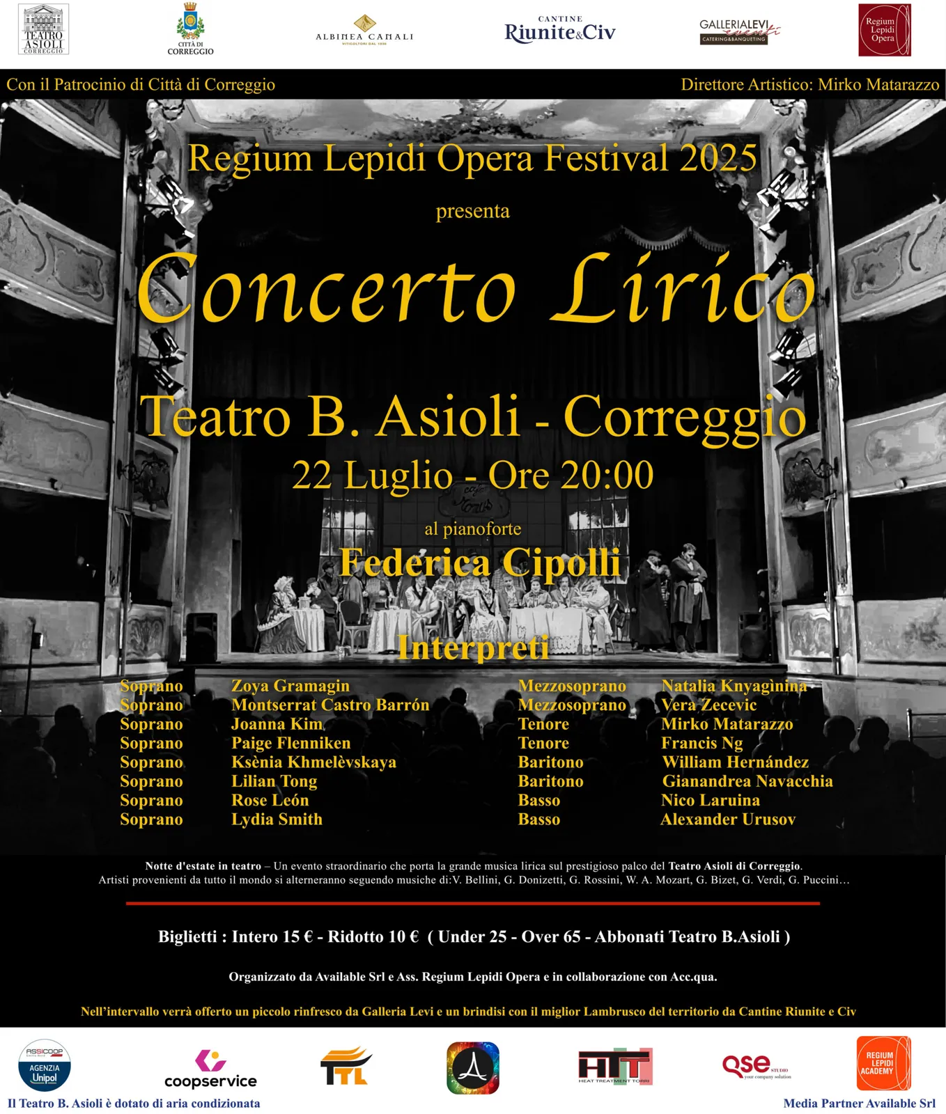 Locandina: Concerto lirico · Correggio
