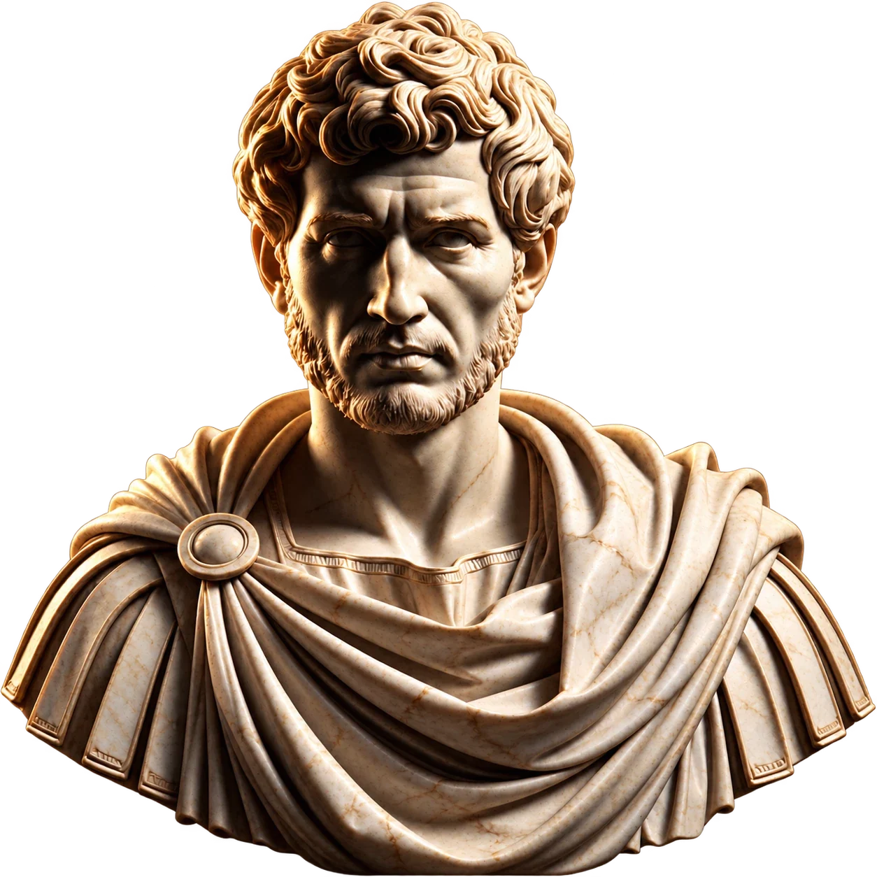 Busto di Marco Emilio Lepido, in marmo con riflessi dorati